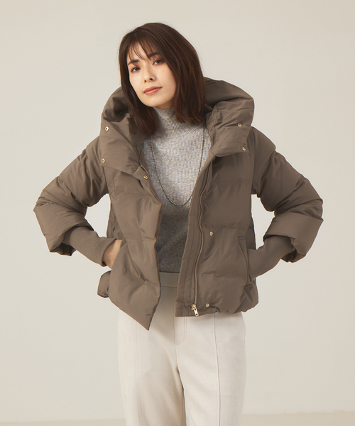 袖リブシームレスダウン