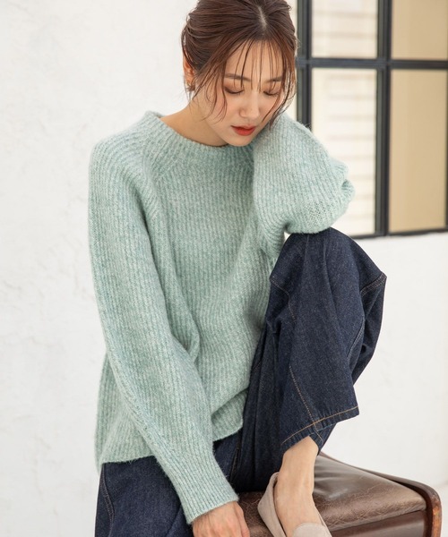 GLOBAL WORK(グローバルワーク)の「フワフワHug meアゼプルオーバー/295862(ニット/セーター・レディース・ブルー/オレンジ系その他6/キャメル/グリーン系その他3/ブラウン系その他6・MEDIUM/LARGE)」の10枚目の写真