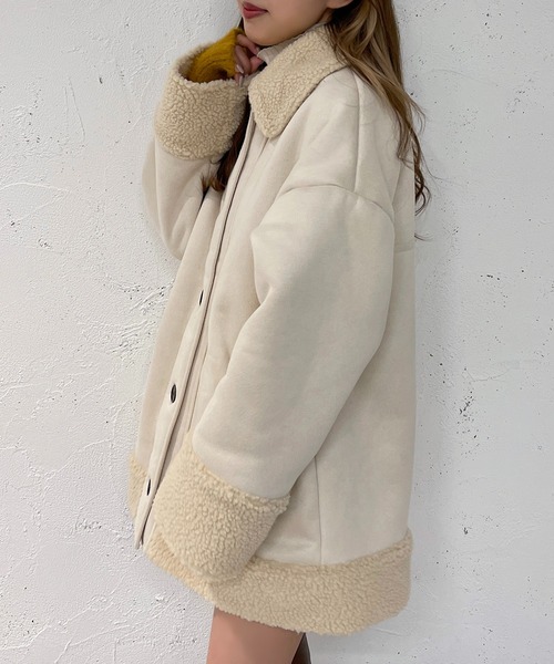 apres jour mignon(アプレジュールミニョン)の「フェイクムートンコート【ZOZOTOWN限定アイテム】(ムートンコート・レディース・アイボリー/モカ・X-LARGE/フリー)」の9枚目の写真