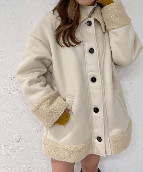 apres jour mignon(アプレジュールミニョン)の「フェイクムートンコート【ZOZOTOWN限定アイテム】(ムートンコート・レディース・アイボリー/モカ・X-LARGE/フリー)」の15枚目の写真