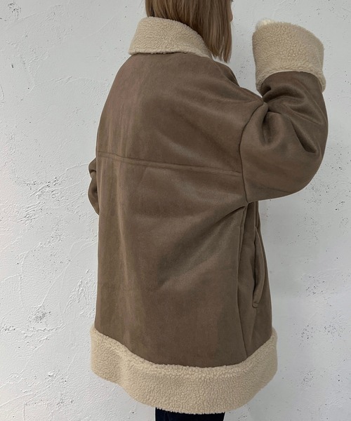 apres jour mignon(アプレジュールミニョン)の「フェイクムートンコート【ZOZOTOWN限定アイテム】(ムートンコート・レディース・アイボリー/モカ・X-LARGE/フリー)」の10枚目の写真
