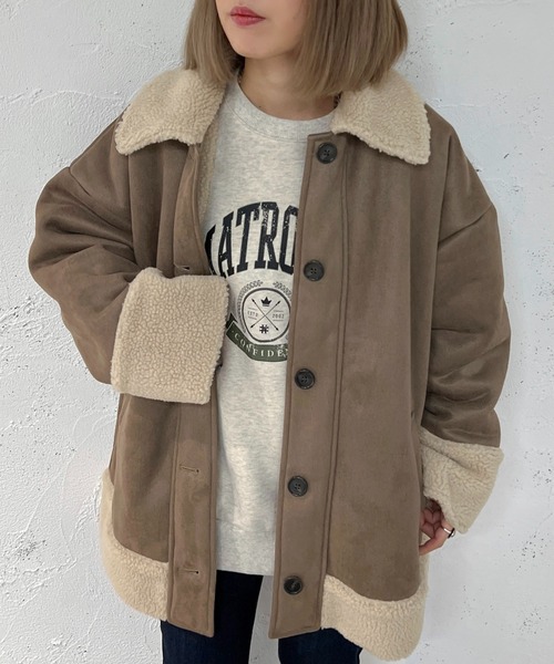 apres jour mignon(アプレジュールミニョン)の「フェイクムートンコート【ZOZOTOWN限定アイテム】(ムートンコート・レディース・アイボリー/モカ・X-LARGE/フリー)」の18枚目の写真
