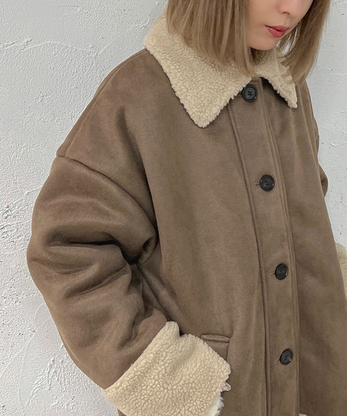 apres jour mignon(アプレジュールミニョン)の「フェイクムートンコート【ZOZOTOWN限定アイテム】(ムートンコート・レディース・アイボリー/モカ・X-LARGE/フリー)」の19枚目の写真