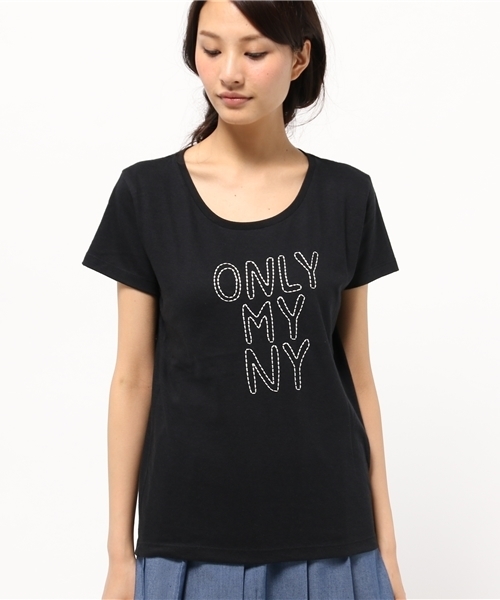 CIAOPANIC(チャオパニック)の「【Ciaopanic】 刺繍ロゴTee(Tシャツ/カットソー・レディース・ホワイト/ブラック・FREE)」の3枚目の写真