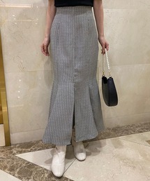 one after another NICE CLAUP | ツイードフロントスリットマーメイドスカート　2023SS(スカート)