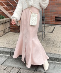 one after another NICE CLAUP | ツイードフロントスリットマーメイドスカート　2023SS(スカート)