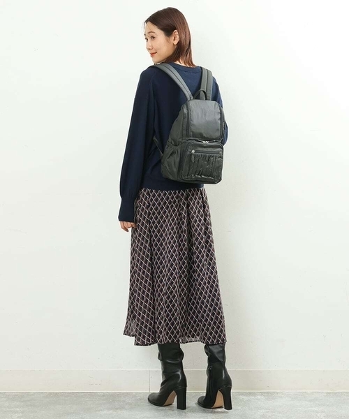 MK MICHEL KLEIN(エムケーミッシェルクラン)の「ギャザーアクセントバックパック S(バックパック/リュック・レディース・ベージュ/グレー/ブラック・00)」の7枚目の写真