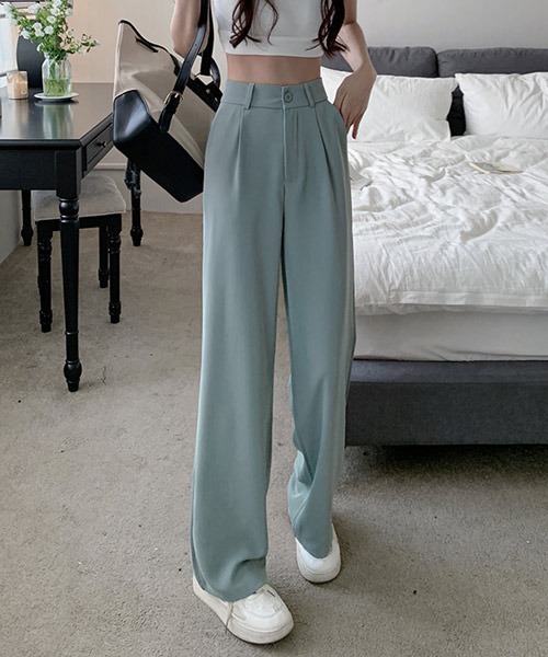 urge：（アージコロン ）の「【URGE：】ハイウエストストレートパンツ（スラックス・レディース・ブラック/ミント/ホワイト・LARGE/X-LARGE/MEDIUM/SMALL）」の9枚目の写真