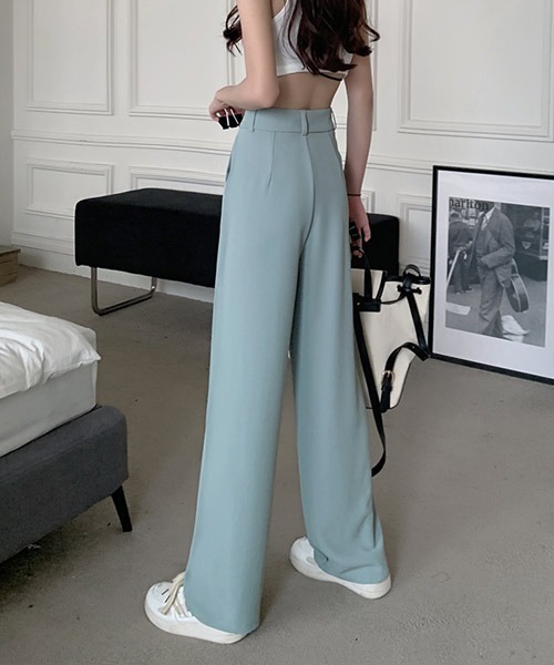 urge：（アージコロン ）の「【URGE：】ハイウエストストレートパンツ（スラックス・レディース・ブラック/ミント/ホワイト・LARGE/X-LARGE/MEDIUM/SMALL）」の10枚目の写真