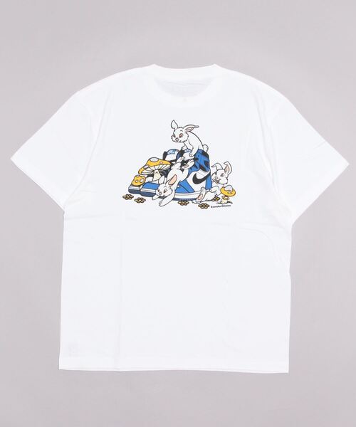 atmos pink（アトモスピンク）の「artrA x KOUSUKE SHIMIZU TEE 2 / アルトラ コウスケシミズ ティー 2（Tシャツ/カットソー・メンズ・ホワイト・M/L）」の2枚目の写真