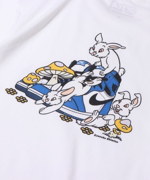 atmos pink（アトモスピンク）の「artrA x KOUSUKE SHIMIZU TEE 2 / アルトラ コウスケシミズ ティー 2（Tシャツ/カットソー・メンズ・ホワイト・M/L）」の3枚目の写真