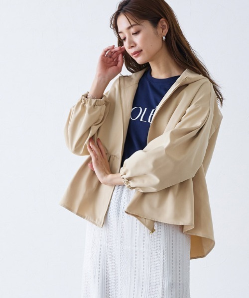 Pierrot（ピエロ）の「フーディバックタックフレアブルゾン（ブルゾン・レディース・ブラック/ベージュ/ターコイズブルー/グレー系その他・M/L）」の13枚目の写真