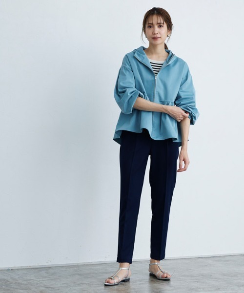 Pierrot（ピエロ）の「フーディバックタックフレアブルゾン（ブルゾン・レディース・ブラック/ベージュ/ターコイズブルー/グレー系その他・M/L）」の10枚目の写真