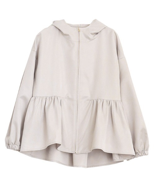 Pierrot（ピエロ）の「フーディバックタックフレアブルゾン（ブルゾン・レディース・ブラック/ベージュ/ターコイズブルー/グレー系その他・M/L）」の8枚目の写真