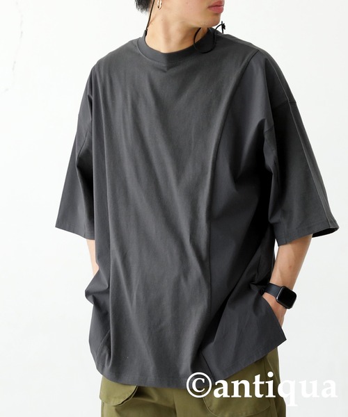 YECCA VECCA tシャツ 異素材切替タックデザインカットソー
