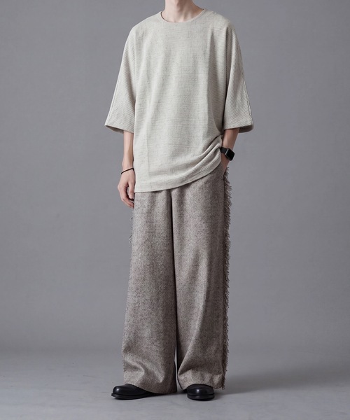 ato(アトウ)の「TWEED DORMAN JERSEY(Tシャツ/カットソー・メンズ・ブラック/ライトグレー・48/46)」の19枚目の写真