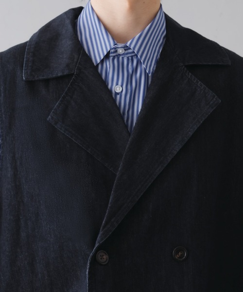 epnok（エプノック）の「フリンジコードデニムジレベスト（ベスト・メンズ・ブラック/インディゴブルー・SMALL/MEDIUM/LARGE）」の4枚目の写真