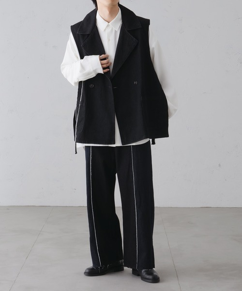 epnok（エプノック）の「フリンジコードデニムジレベスト（ベスト・メンズ・ブラック/インディゴブルー・SMALL/MEDIUM/LARGE）」の19枚目の写真