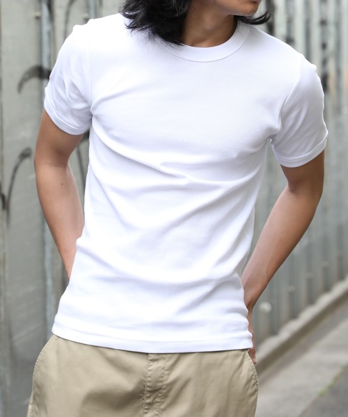 HANES(ヘインズ)の「【Hanes】BEEFY リブクルーネックTシャツ HM1-R103/HM1-F101(Tシャツ/カットソー・メンズ・ホワイト/ブラック・M/L/XL/S)」の20枚目の写真