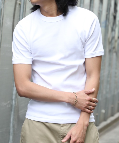HANES(ヘインズ)の「【Hanes】BEEFY リブクルーネックTシャツ HM1-R103/HM1-F101(Tシャツ/カットソー・メンズ・ホワイト/ブラック・M/L/XL/S)」の19枚目の写真