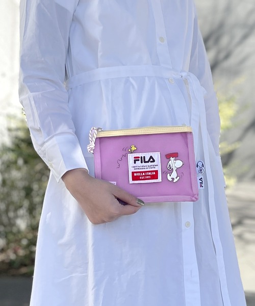 【FILA/フィラ ×PEANUTS/ピーナッツ】SNOOPY スヌーピー コラボ メッシュ ポーチ 小物入れ main image 1
