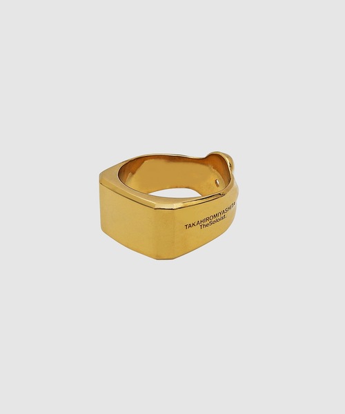 TAKAHIROMIYASHITATheSoloIst.(タカヒロミヤシタザソロイスト)の「born shaped signet ring. -M-(リング・メンズ・ゴールド/ブラック/シルバー・US8.5/US9.5)」の3枚目の写真