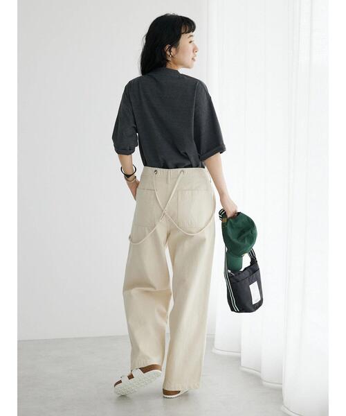 CRAFT STANDARD BOUTIQUE（クラフトスタンダードブティック）の「Receiptラインベルトショルダーバッグ（トートバッグ・レディース・ブルー/ブラック/グレイッシュベージュ・FREE）」の4枚目の写真
