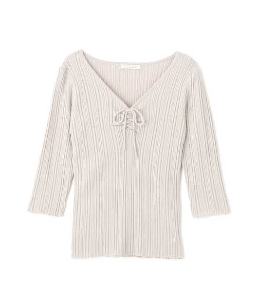 PROPORTION BODY DRESSING(プロポーションボディドレッシング)の「フロントリボンニット / 1213170409(ニット/セーター・レディース・ネイビー/グレー/ライトグリーン・FREE)」の4枚目の写真