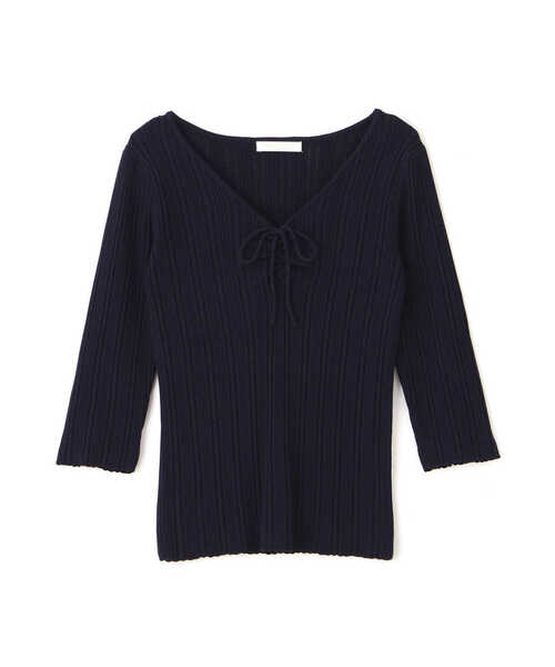 PROPORTION BODY DRESSING(プロポーションボディドレッシング)の「フロントリボンニット / 1213170409(ニット/セーター・レディース・ネイビー/グレー/ライトグリーン・FREE)」の9枚目の写真