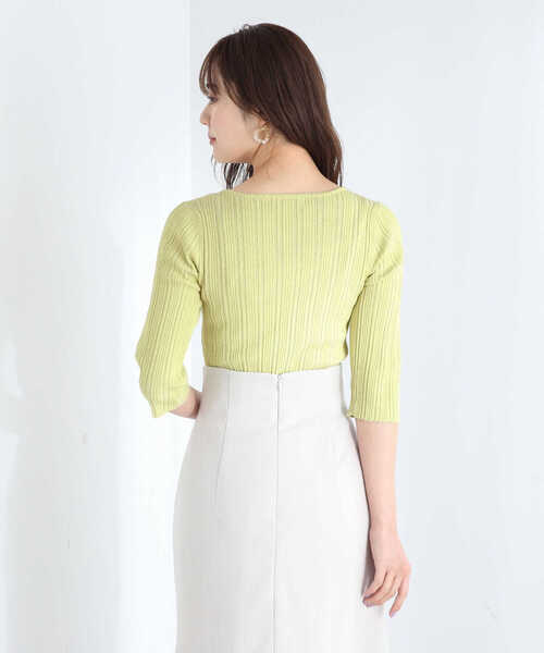 PROPORTION BODY DRESSING(プロポーションボディドレッシング)の「フロントリボンニット / 1213170409(ニット/セーター・レディース・ネイビー/グレー/ライトグリーン・FREE)」の20枚目の写真