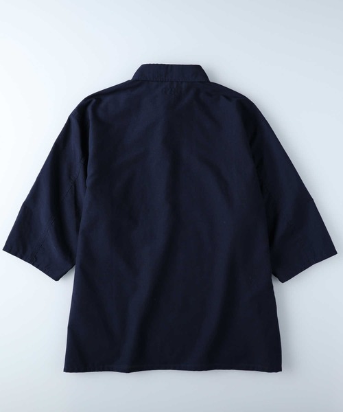 BACK NUMBER（バックナンバー）の「【BACK NUMBER】サラサラリネン混プルオーバー（シャツ/ブラウス・メンズ・ホワイト/ネイビー・XL/M/L）」の4枚目の写真