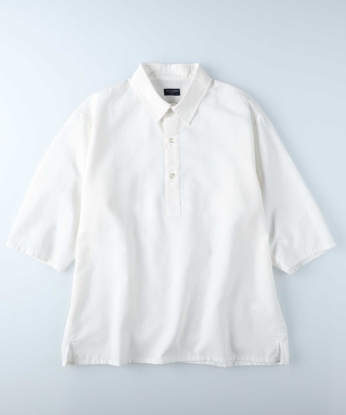 BACK NUMBER（バックナンバー）の「【BACK NUMBER】サラサラリネン混プルオーバー（シャツ/ブラウス・メンズ・ホワイト/ネイビー・XL/M/L）」の10枚目の写真