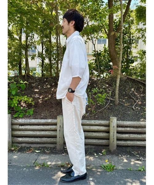 BACK NUMBER（バックナンバー）の「【BACK NUMBER】サラサラリネン混プルオーバー（シャツ/ブラウス・メンズ・ホワイト/ネイビー・XL/M/L）」の14枚目の写真