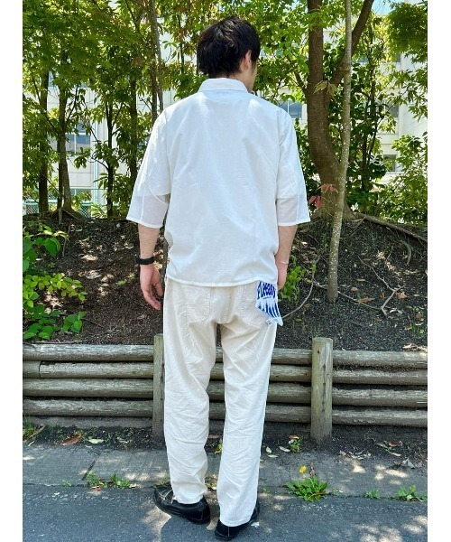 BACK NUMBER（バックナンバー）の「【BACK NUMBER】サラサラリネン混プルオーバー（シャツ/ブラウス・メンズ・ホワイト/ネイビー・XL/M/L）」の15枚目の写真