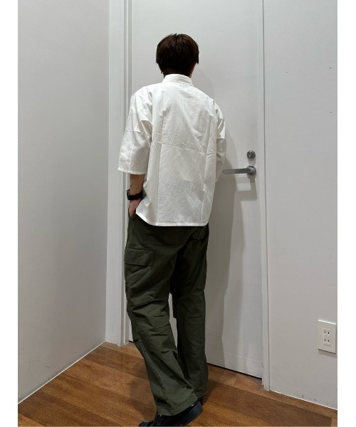 BACK NUMBER（バックナンバー）の「【BACK NUMBER】サラサラリネン混プルオーバー（シャツ/ブラウス・メンズ・ホワイト/ネイビー・XL/M/L）」の18枚目の写真