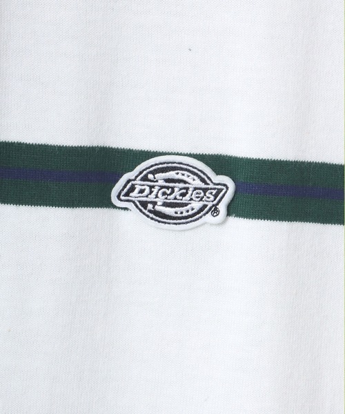 Dickies(ディッキーズ)の「Dickies/ディッキーズ オーバーサイズ ミニロゴワッペン ワンポイント刺繍 マルチボーダー 半袖ラガーシャツ/レディース メンズ(ポロシャツ・メンズ・グリーン/ホワイト/ネイビー/スミクロ・M/L/XL)」の12枚目の写真