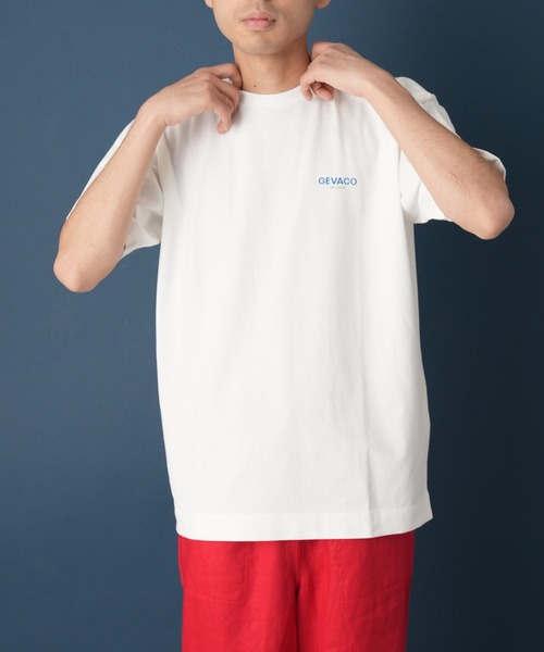 GEVACO(ゲバコ)の「【GEVACO / ゲバコ】ロゴバックプリントショートスリーブTEE(Tシャツ/カットソー・メンズ・ブラック/ベージュ/ホワイト・MEDIUM/LARGE)」の4枚目の写真