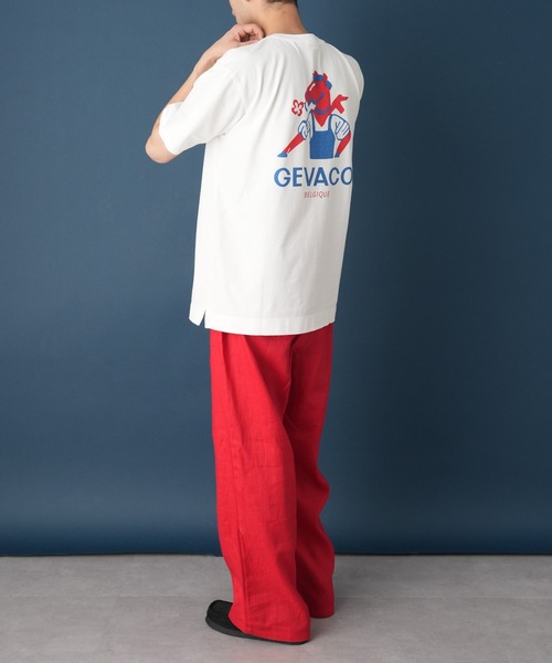 GEVACO(ゲバコ)の「【GEVACO / ゲバコ】ロゴバックプリントショートスリーブTEE(Tシャツ/カットソー・メンズ・ブラック/ベージュ/ホワイト・MEDIUM/LARGE)」の9枚目の写真