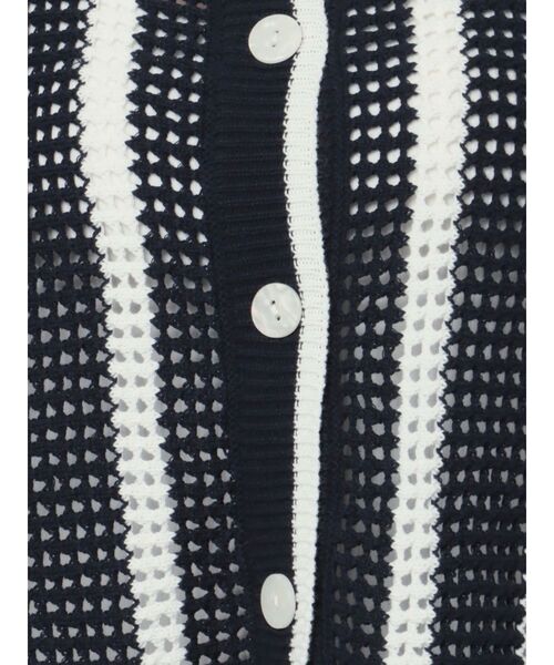 Ungrid（アングリッド）の「メッシュ編みストライプニットカーデ（カーディガン/ボレロ・レディース・ネイビー/レッド・FREE）」の19枚目の写真