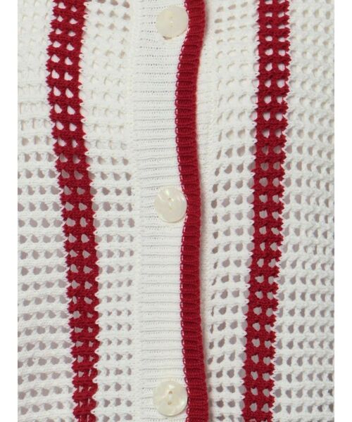 Ungrid（アングリッド）の「メッシュ編みストライプニットカーデ（カーディガン/ボレロ・レディース・ネイビー/レッド・FREE）」の20枚目の写真