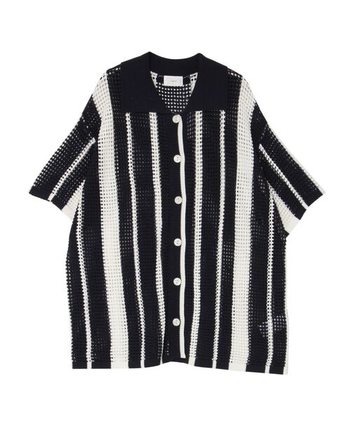 Ungrid（アングリッド）の「メッシュ編みストライプニットカーデ（カーディガン/ボレロ・レディース・ネイビー/レッド・FREE）」の21枚目の写真