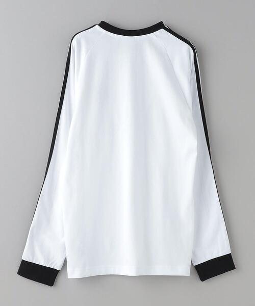 adidas Originals（アディダスオリジナルス）の「＜adidas Originals＞ 3-STRIPES LONG SLEEVE T/カットソー（Tシャツ/カットソー・メンズ・ホワイト/ブラック・XL/L/M）」の9枚目の写真