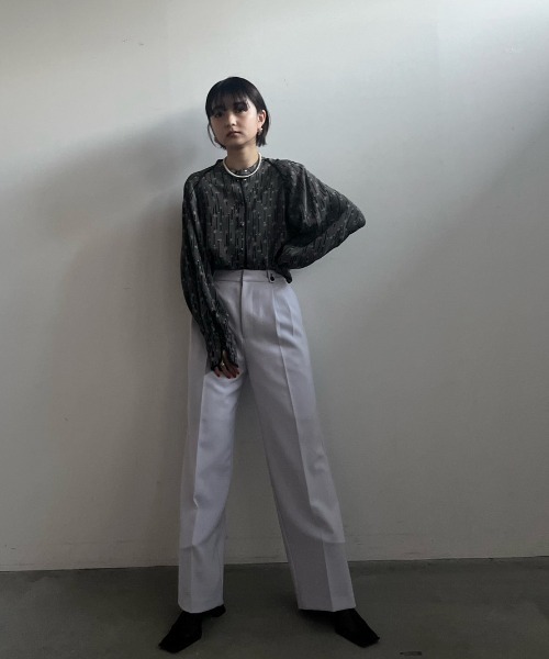 Ameri（アメリ）の「MANY BUTTON LOSE STRAIGHT PANTS（スラックス・レディース・カーキ/ライトブルー/ブラック・SMALL/MEDIUM）」の13枚目の写真