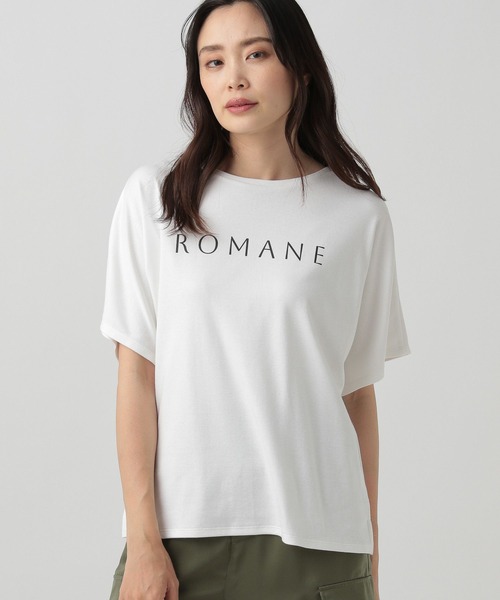 Elura(エルーラ)の「サマ見えリラックスロゴTシャツ(Tシャツ/カットソー・レディース・グレー/ホワイト/ブラック/ホワイト系その他6・MEDIUM/LARGE/SMALL)」の1枚目の写真
