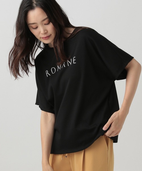Elura(エルーラ)の「サマ見えリラックスロゴTシャツ(Tシャツ/カットソー・レディース・グレー/ホワイト/ブラック/ホワイト系その他6・MEDIUM/LARGE/SMALL)」の3枚目の写真