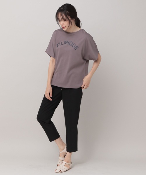 Elura(エルーラ)の「サマ見えリラックスロゴTシャツ(Tシャツ/カットソー・レディース・グレー/ホワイト/ブラック/ホワイト系その他6・MEDIUM/LARGE/SMALL)」の11枚目の写真