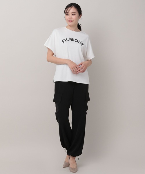 Elura(エルーラ)の「サマ見えリラックスロゴTシャツ(Tシャツ/カットソー・レディース・グレー/ホワイト/ブラック/ホワイト系その他6・MEDIUM/LARGE/SMALL)」の15枚目の写真