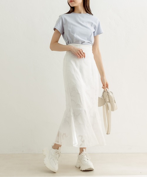 OLIVE des OLIVE（オリーブデオリーブ）の「後ろバックルマーメイドスカート　1031010310（スカート・レディース・ピンク/ホワイト/オフホワイト/ブラック・FREE）」の5枚目の写真