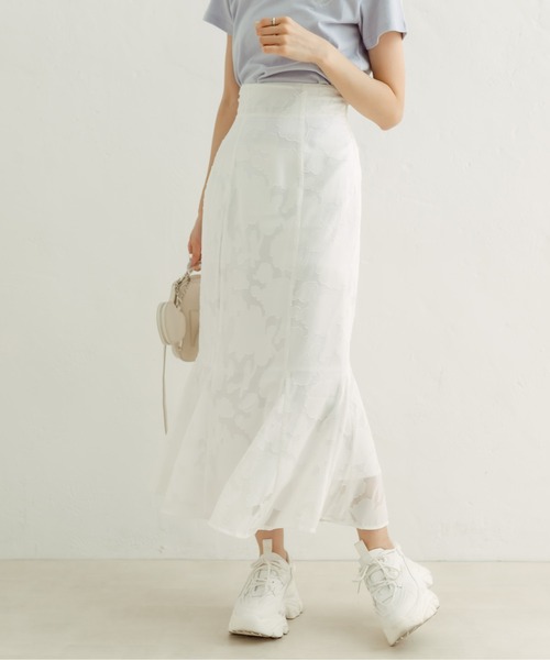 OLIVE des OLIVE（オリーブデオリーブ）の「後ろバックルマーメイドスカート　1031010310（スカート・レディース・ピンク/ホワイト/オフホワイト/ブラック・FREE）」の8枚目の写真