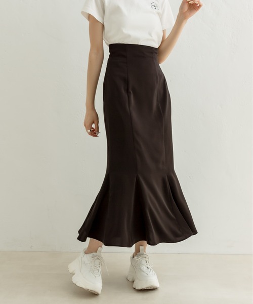 OLIVE des OLIVE（オリーブデオリーブ）の「後ろバックルマーメイドスカート　1031010310（スカート・レディース・ピンク/ホワイト/オフホワイト/ブラック・FREE）」の20枚目の写真